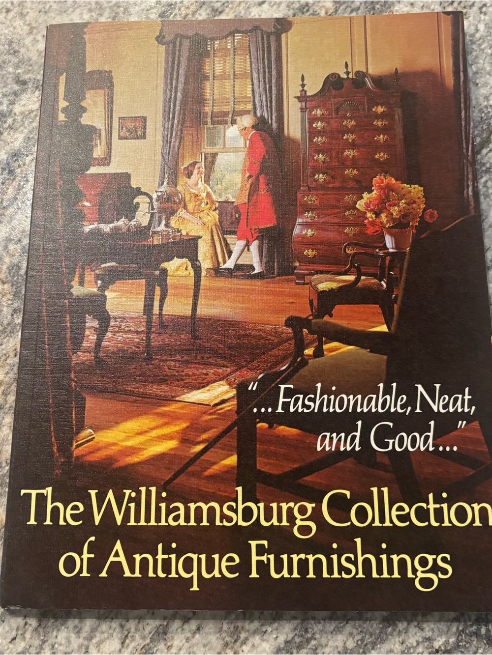 1973 Williamsburg Antique Furnishings Book w/ 1975 Friberg Valley Forge Brochure